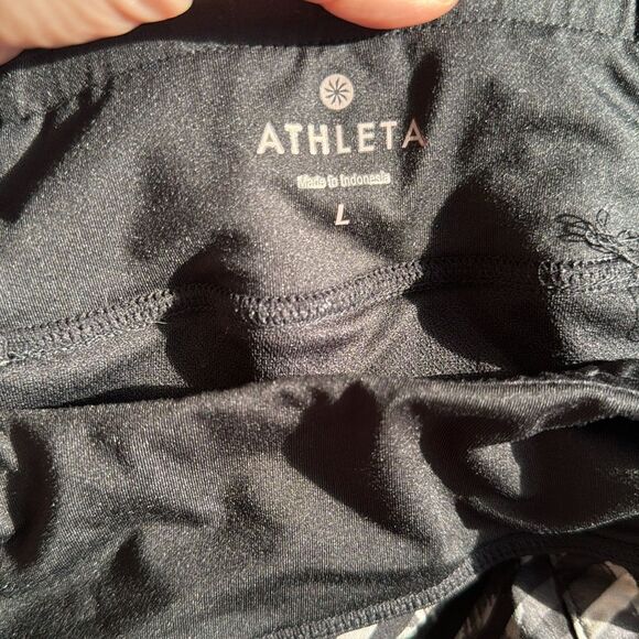 ATHLETA Pulse Lined Athletic Running Shorts Black L - Picture 6 of 6